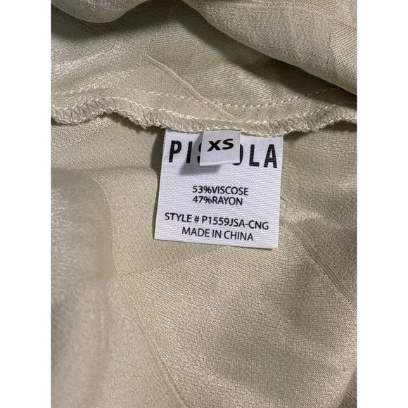 Pistola Mari Slip Jacquard Midi Dress Champagne Citron XS P1559JSA - Picture 5 of 5